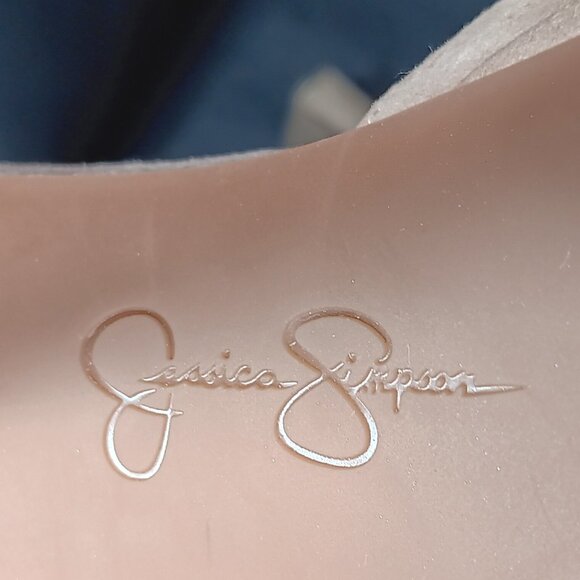 Jessica Simpson Platform Stiletto Beige And Gold Heels Size 5.5 {CH} - Picture 9 of 9